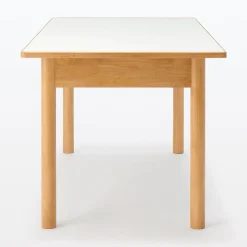 Table en hévéa avec plateau mélaminé rectangulaire ‐ L