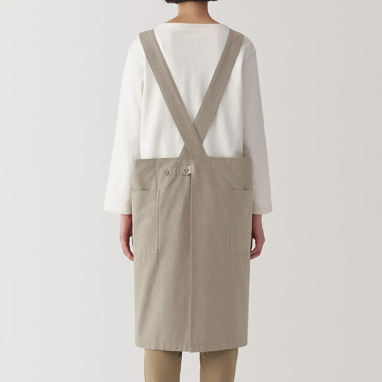 Tablier croisé dans le dos en coton