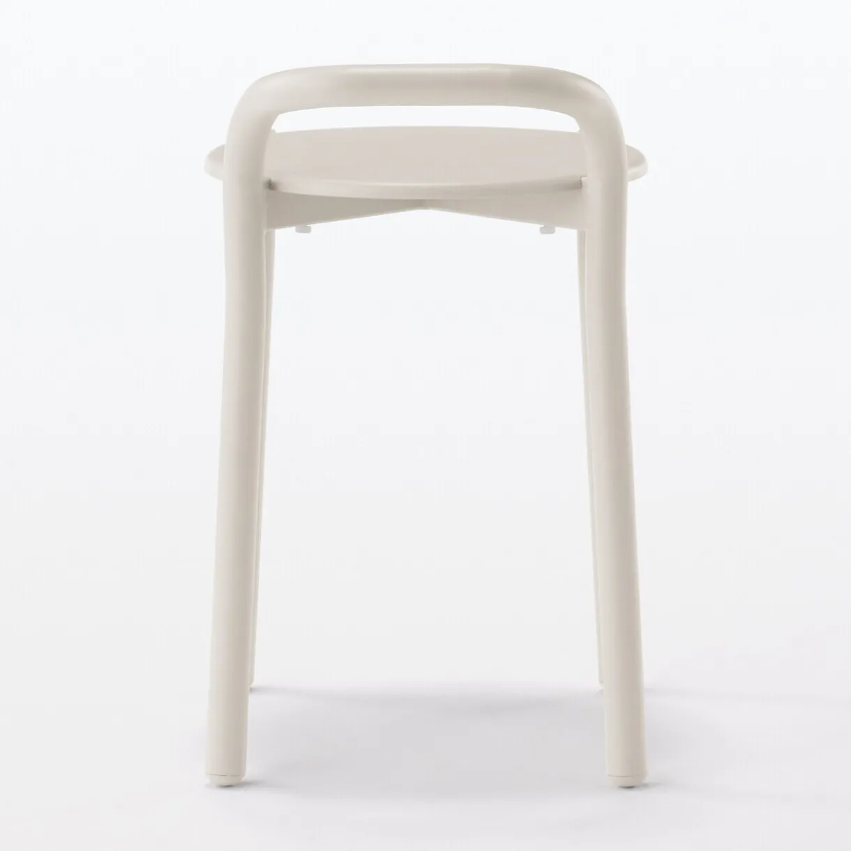 Tabouret en aluminium - Gris clair