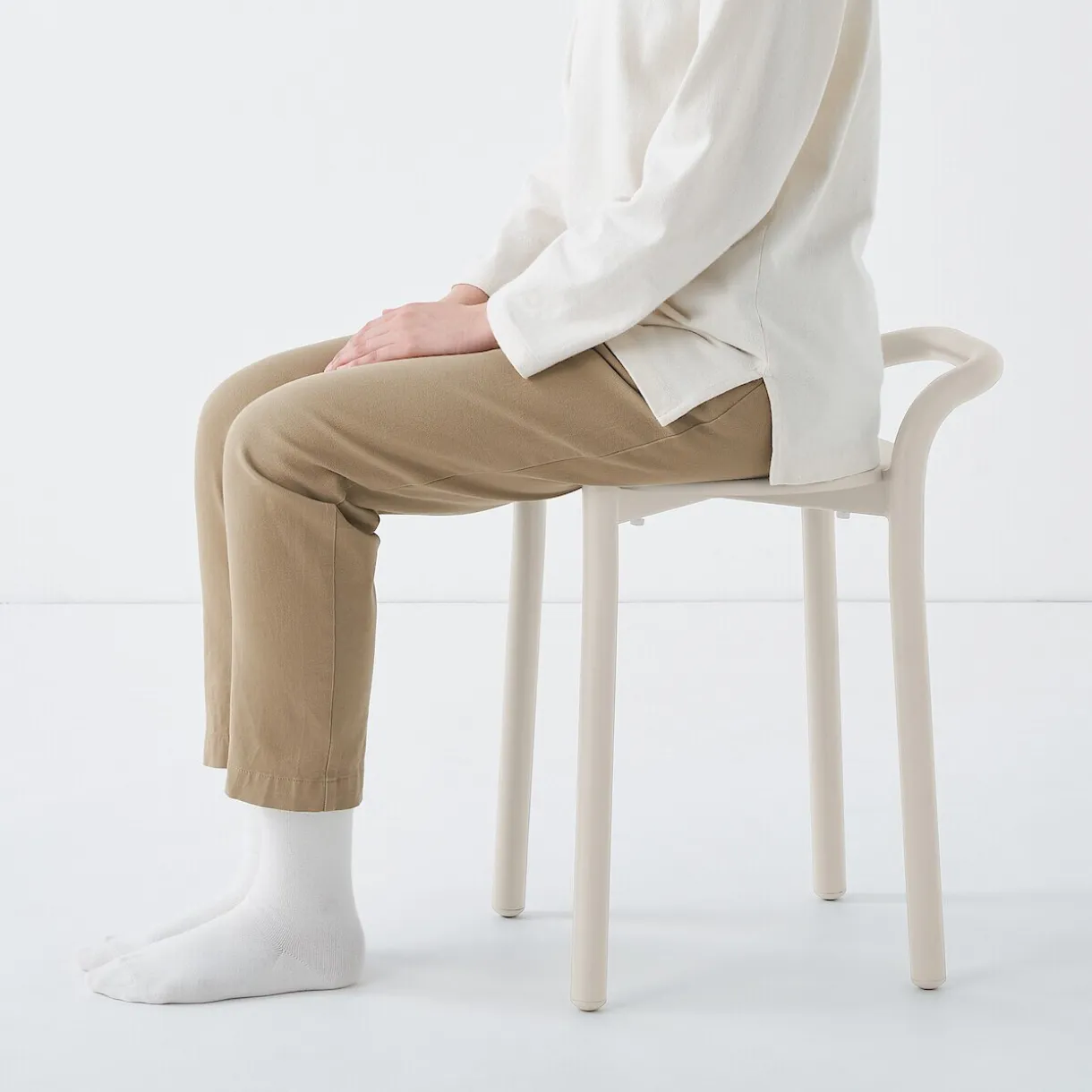 Tabouret en aluminium - Gris clair