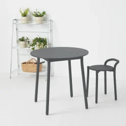 Tabouret en aluminium - Gris foncé
