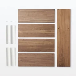 Étagère additionnelle large en noyer ‐ 3 niveaux (Dont Eco‐part. 1,80 €)