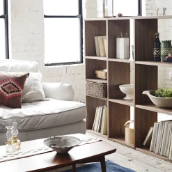 Étagère additionnelle large en noyer ‐ 3 niveaux (Dont Eco‐part. 1,80 €)