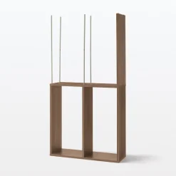 Étagère additionnelle large en noyer ‐ 2 niveaux (Dont Eco‐part. 1,80 €)