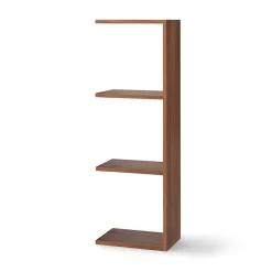 Étagère additionnelle étroite en noyer ‐ 3 niveaux (Dont Eco‐part. 1,80 €)