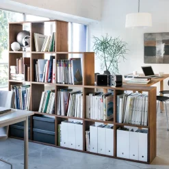 Étagère additionnelle étroite en noyer ‐ 3 niveaux (Dont Eco‐part. 1,80 €)