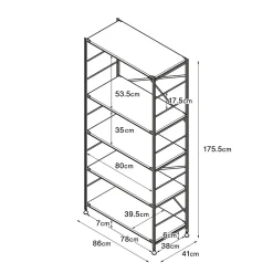 Étagère en acier gris clair - Large, grande