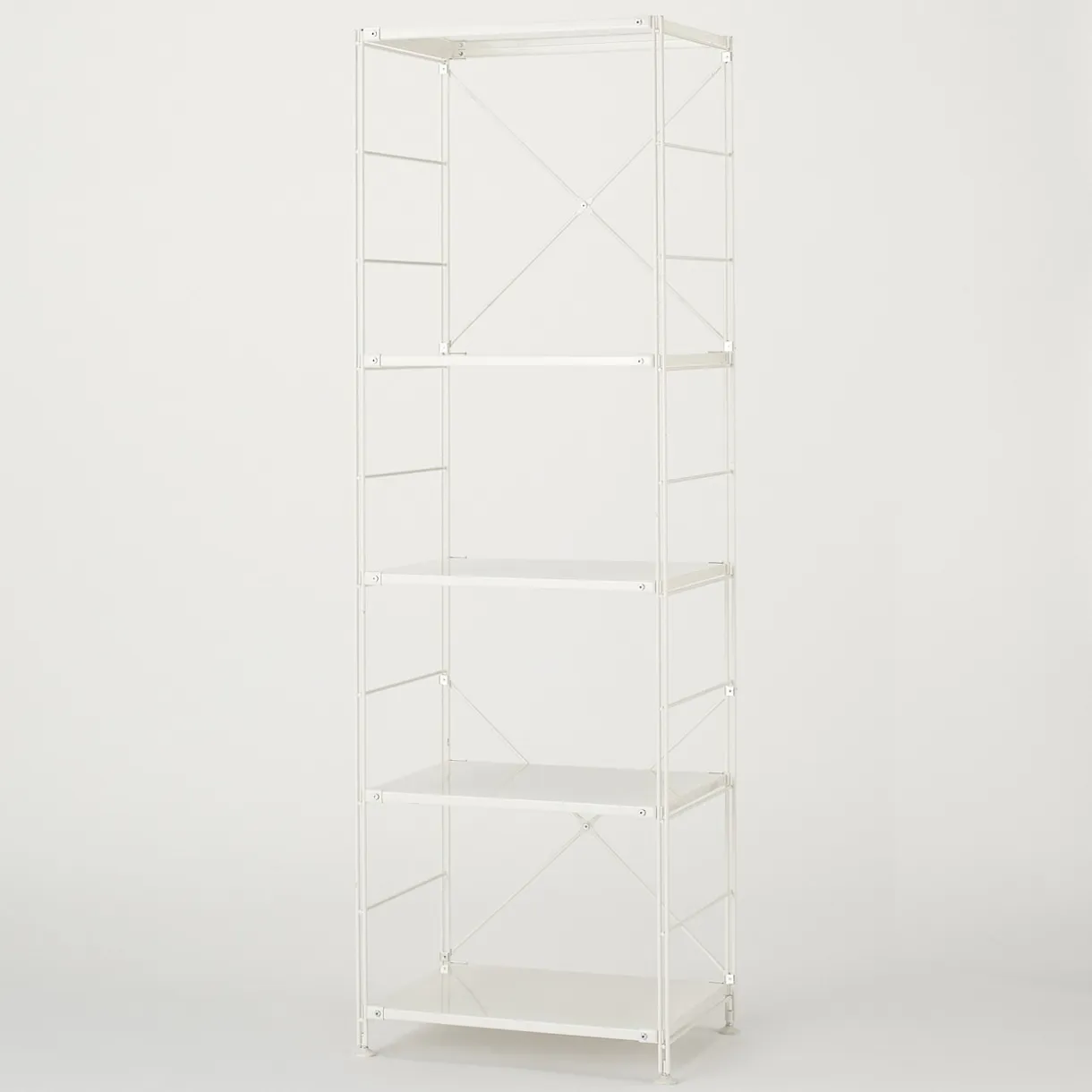 Étagère en acier gris clair - Étroite, grande