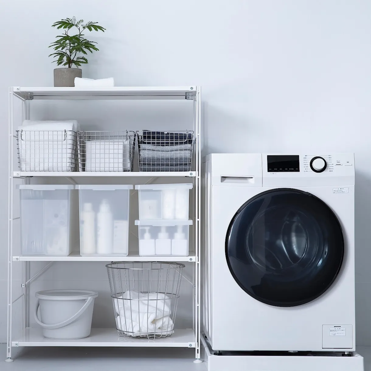 Étagère en acier gris clair - Large, moyenne