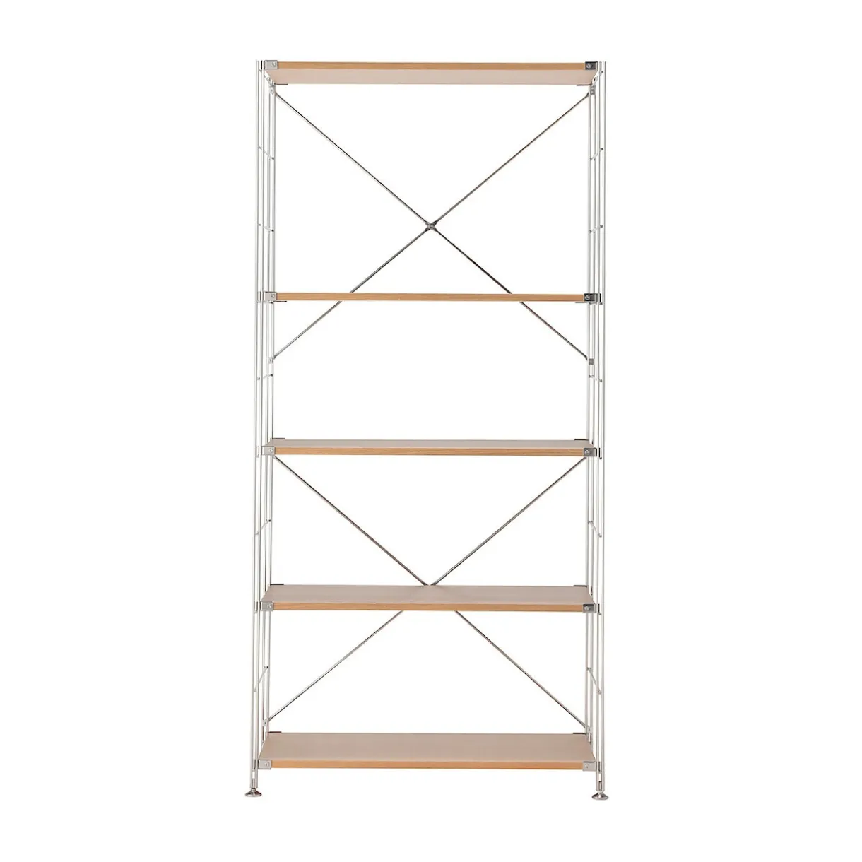 Étagère en acier inoxydable plaqué chêne (Dont Eco‐part. 3,90 €) 8061