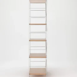 Étagère en acier inoxydable plaqué chêne (Dont Eco‐part. 3,90 €) 8061