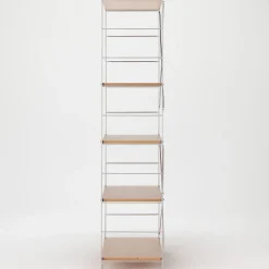 Étagère en acier inoxydable plaqué chêne (Dont Eco‐part. 3,90 €) 8061