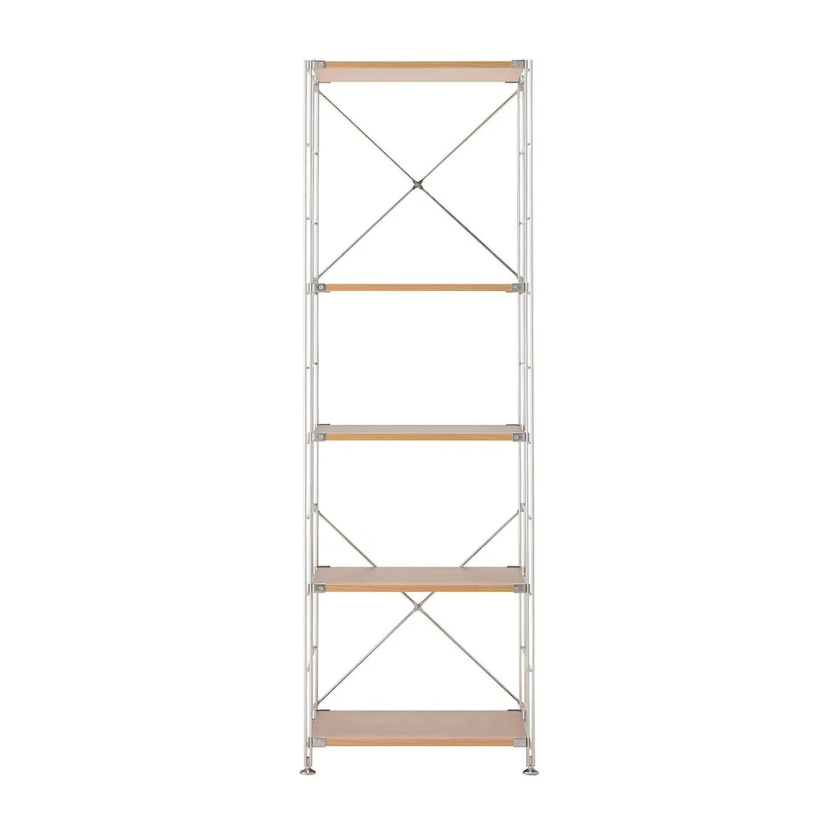 Étagère en acier inoxydable plaqué Chêne ‐ Étroite ‐ Grande 8791