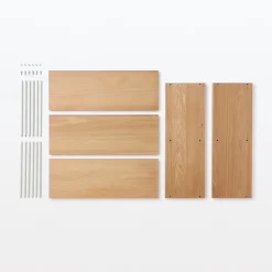 Étagère large en chêne ‐ 2 niveaux (Dont Eco‐part. 1,80€)