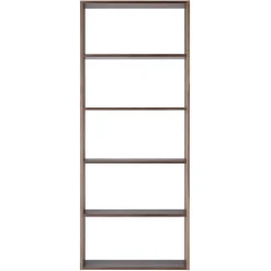 Étagère large en noyer ‐ 5 niveaux (Dont Eco‐part. 3,90 €)