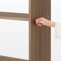 Étagère large en noyer ‐ 3 niveaux (Dont Eco‐part. 1,80 €)