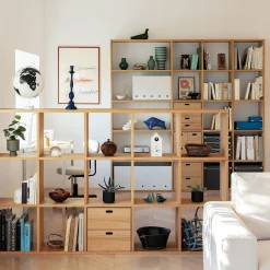 Étagère étroite en chêne ‐ 5 niveaux (Dont Eco‐part. 2,80 €)