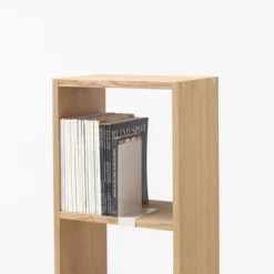 Étagère étroite en chêne ‐ 2 niveaux (Dont Eco‐part. 0,82 €)