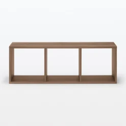 Étagère étroite en noyer ‐ 3 niveaux (Dont Eco‐part. 1,80 €)