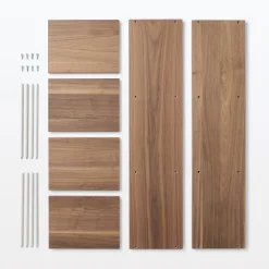 Étagère étroite en noyer ‐ 3 niveaux (Dont Eco‐part. 1,80 €)