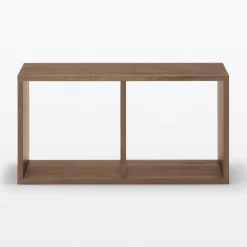 Étagère étroite en noyer ‐ 2 niveaux (Dont Eco‐part. 0,82 €)