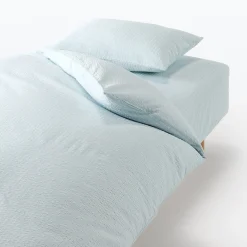 Taie d'oreiller en coton Seersucker 65 x 65 cm