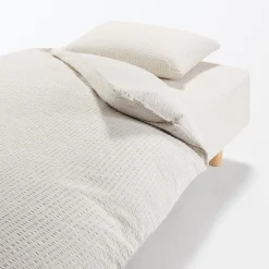 Taie d'oreiller en coton Seersucker 65 x 65 cm