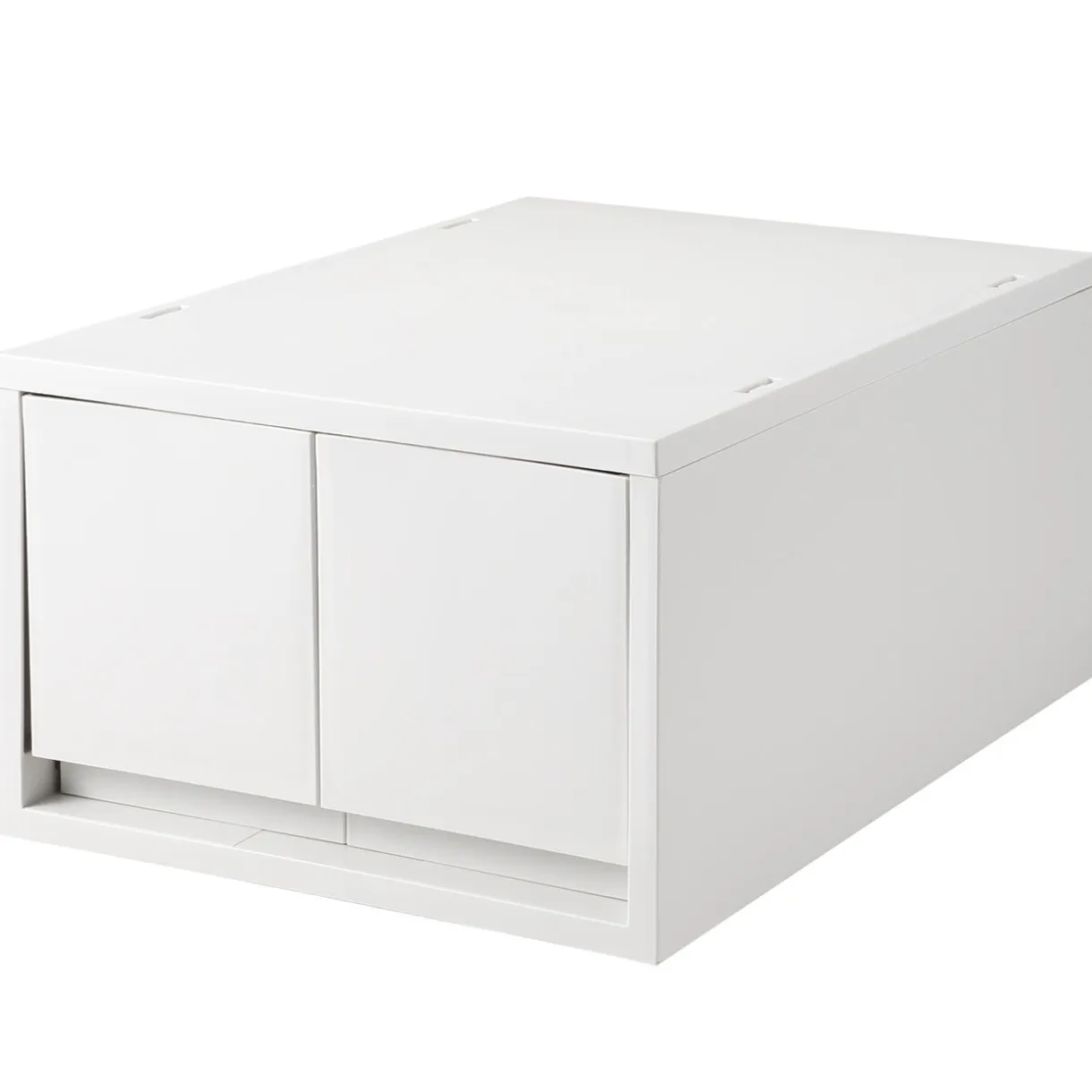 Tiroir en PP A4 gris blanc 2 compartiments L26 XP37X H17.5cm