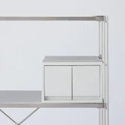 Tiroir en PP A4 gris blanc 2 compartiments L26 XP37X H17.5cm