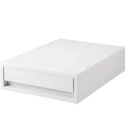 Tiroir en PP A4 gris blanc P26X L37X H9cm