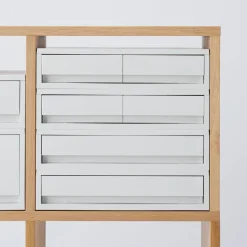 Tiroir en PP paysage gris blanc L37X P26 X H9cm