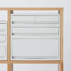 Tiroir en PP paysage gris blanc L37 X P26 X H17.5 cm