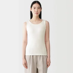 Top brassière court côtelé en coton pour femme