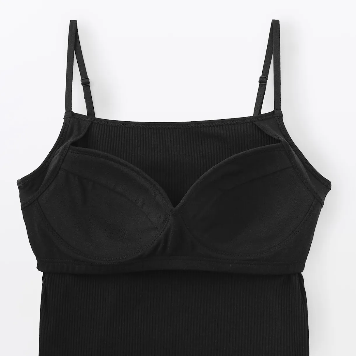 Top brassière lisse côtelé en mélange lyocell pour femme