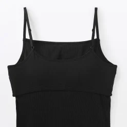 Top brassière lisse côtelé en mélange lyocell pour femme