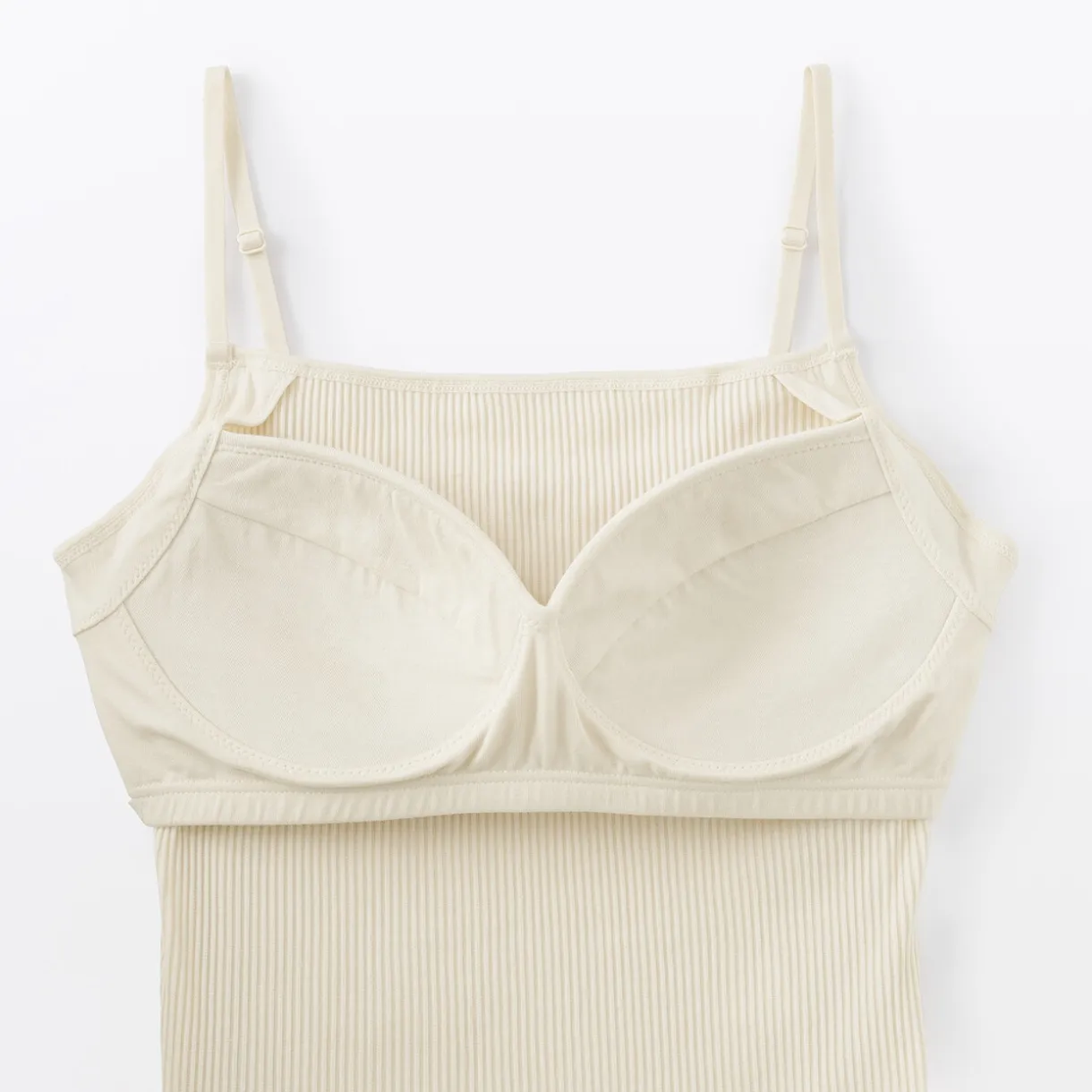 Top brassière lisse côtelé en mélange lyocell pour femme