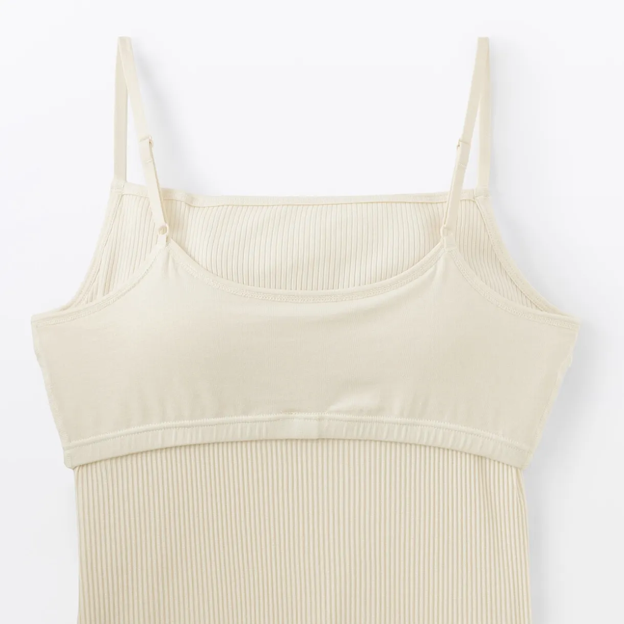 Top brassière lisse côtelé en mélange lyocell pour femme