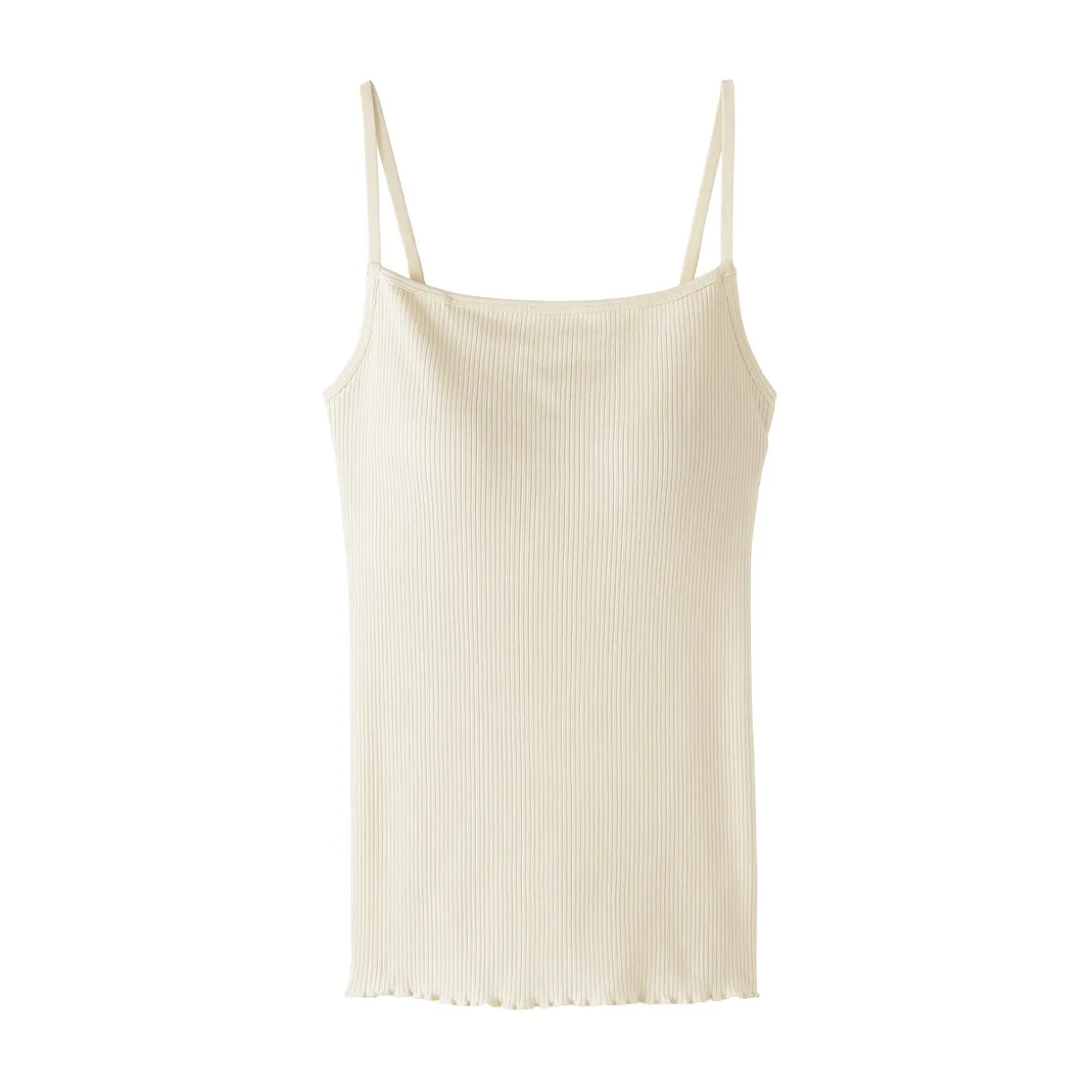 Top brassière lisse côtelé en mélange lyocell pour femme