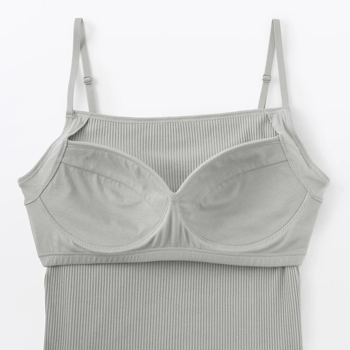 Top brassière lisse côtelé en mélange lyocell pour femme