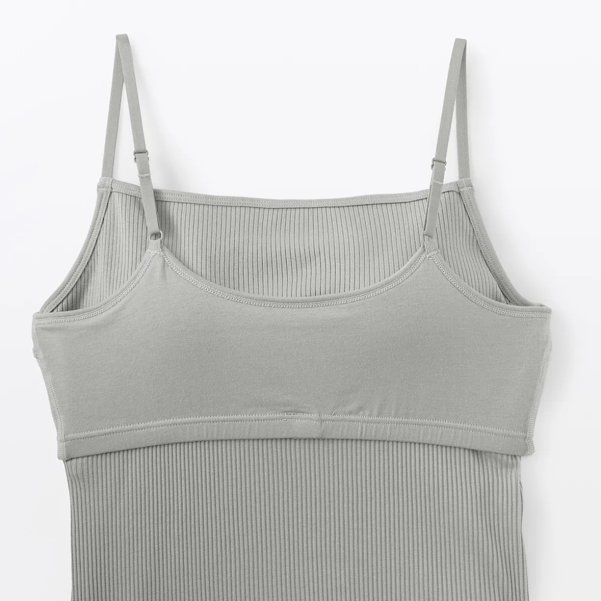 Top brassière lisse côtelé en mélange lyocell pour femme