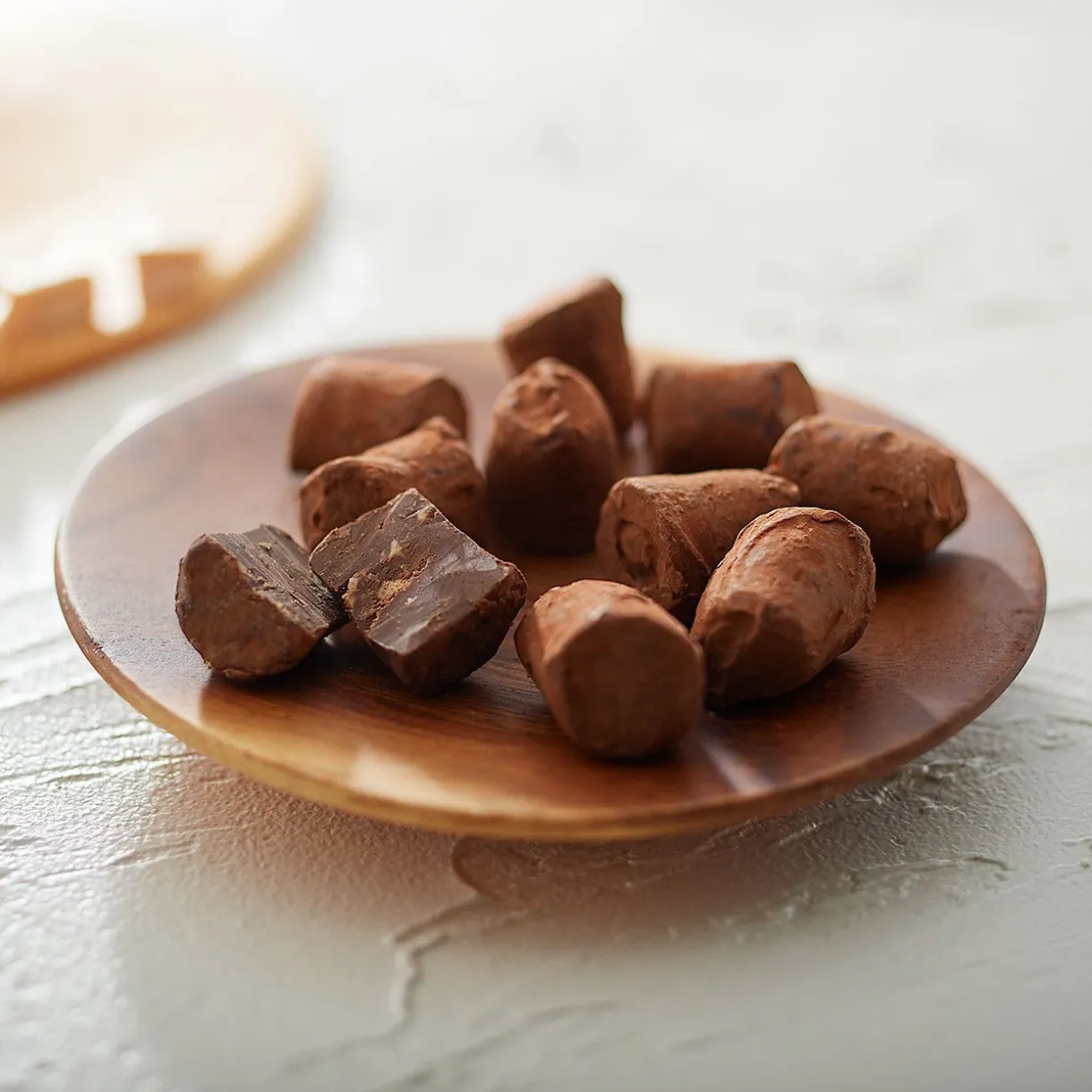 Truffes au cacao aromatisées au caramel‐beurre salé