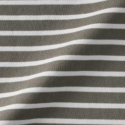 T-shirt à col bateau en coton épais délavé pour homme