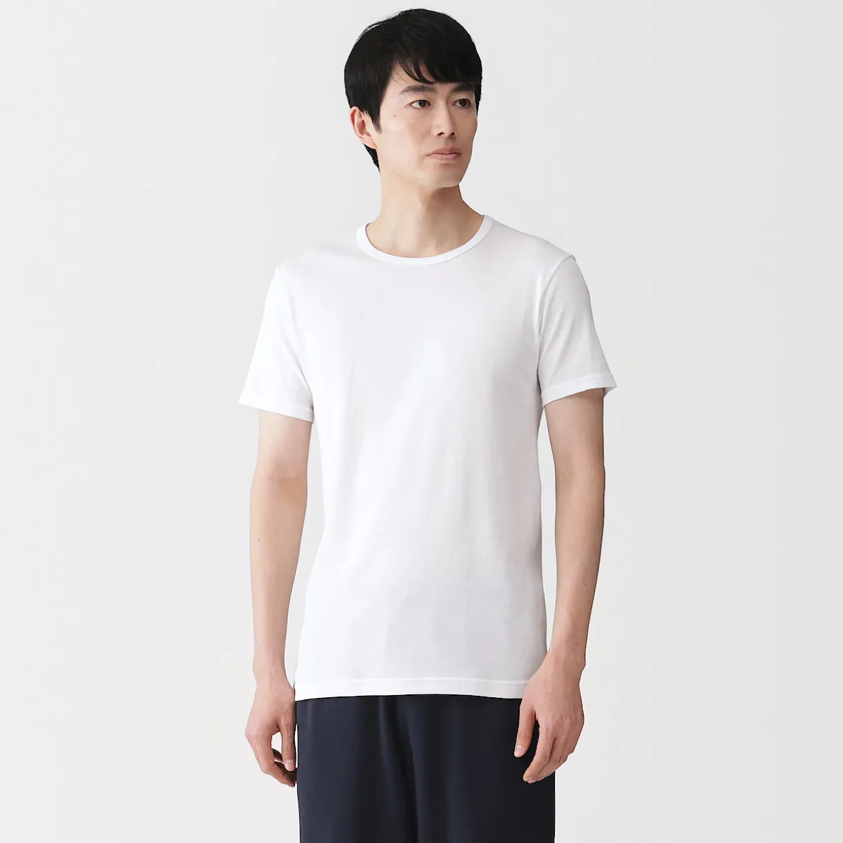 T‐shirt à col rond en coton respirant pour homme