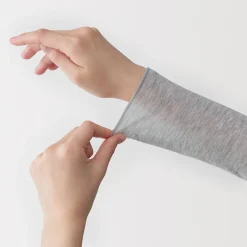 T-shirt à col roulé transparent à manches longues en mélange de lyocell pour femme