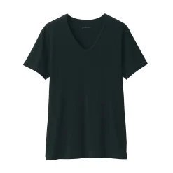 T‐shirt à col V en coton respirant pour homme