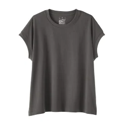 T-shirt à mancherons en coton épais pour femme
