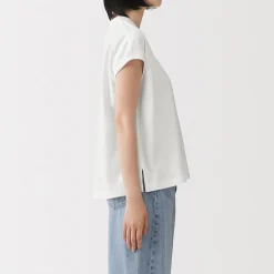 T-shirt à mancherons en coton épais pour femme