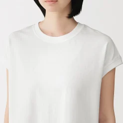 T-shirt à mancherons en coton épais pour femme