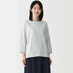 T‐shirt à manches 3/4 en coton mélangé pour femme