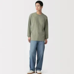 T‐shirt à manches longues en coton épais pour homme